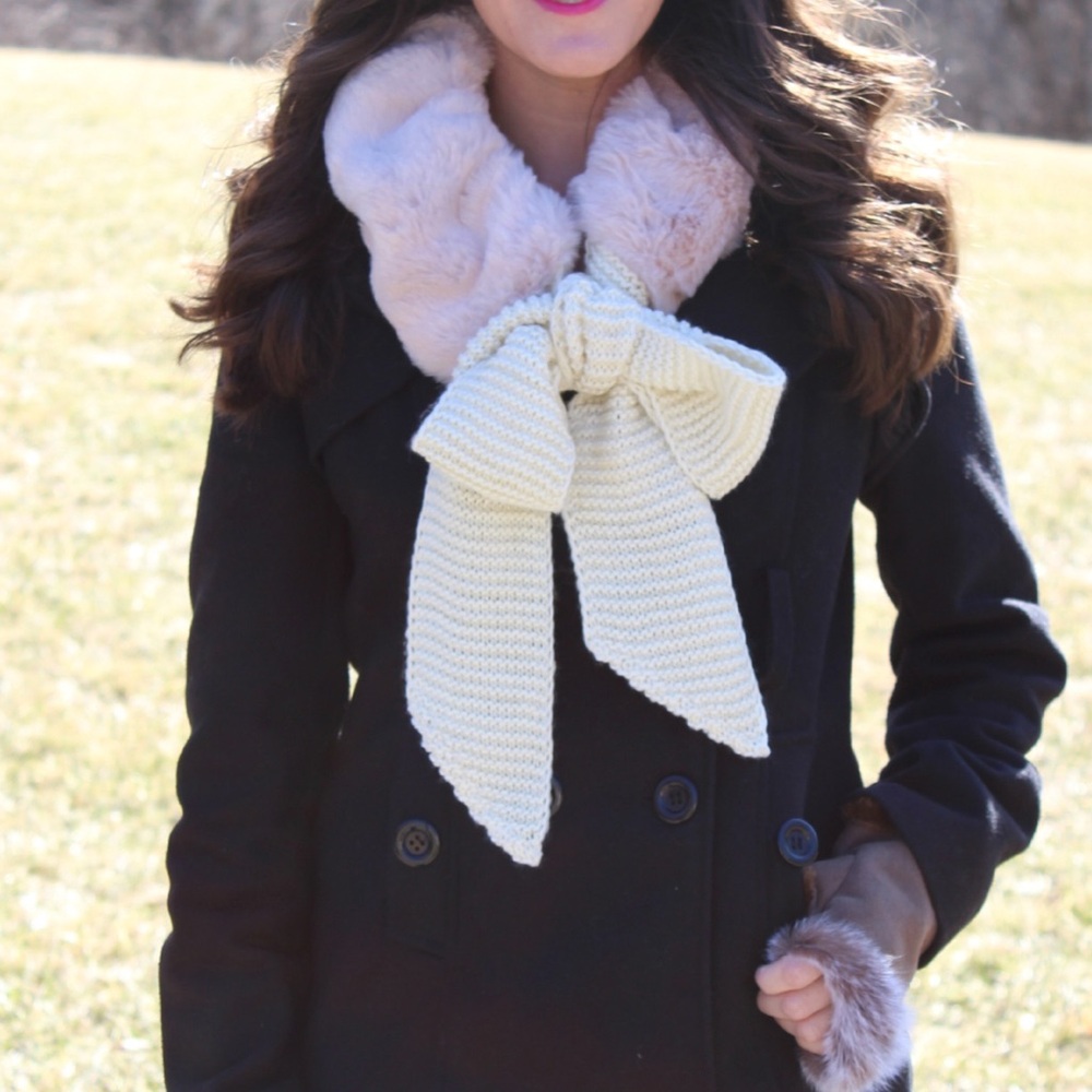 Anthropologie Fuzzy Ascot Two-Way Scarf